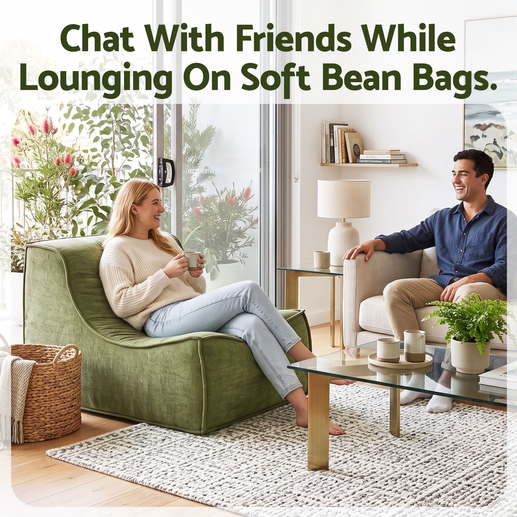 Artiss Floor Sofa Armless Chenille No Assembly Removable Cover Green