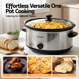 Rice Cookers & Steamers: Devanti 6.5L Slow Cooker Electric Multi Cooker with 3 Heat Settings and Keep Warm Function