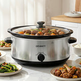 Rice Cookers & Steamers: Devanti 6.5L Slow Cooker Electric Multi Cooker with 3 Heat Settings and Keep Warm Function