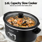 Rice Cookers & Steamers: Devanti 5.6L Slow Cooker Electric Multi Cooker with 3 Heat Settings and Keep Warm Function