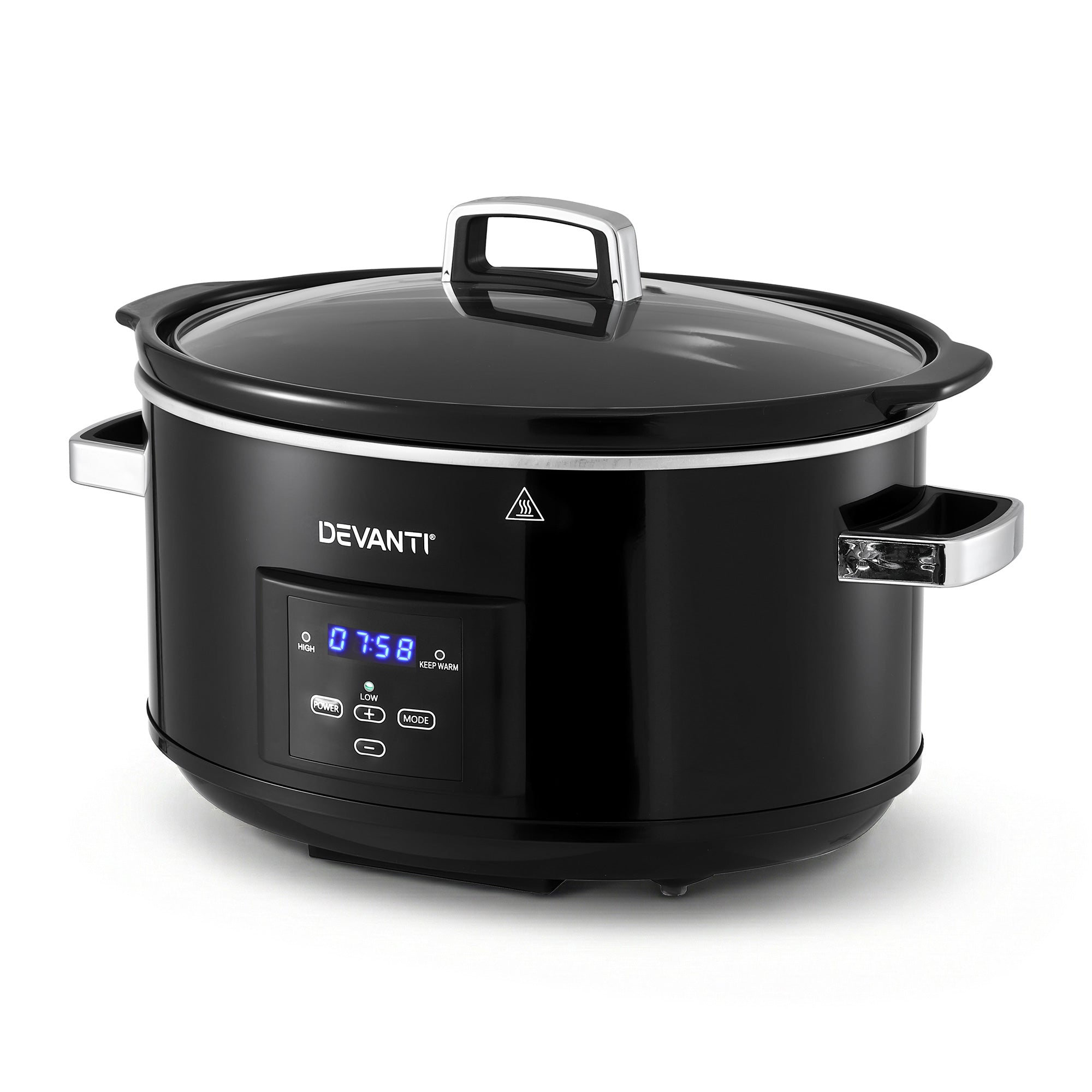 Rice Cookers & Steamers: Devanti 8L Slow Cooker Electric Multi Cooker with 3 Heat Settings and Keep Warm Function