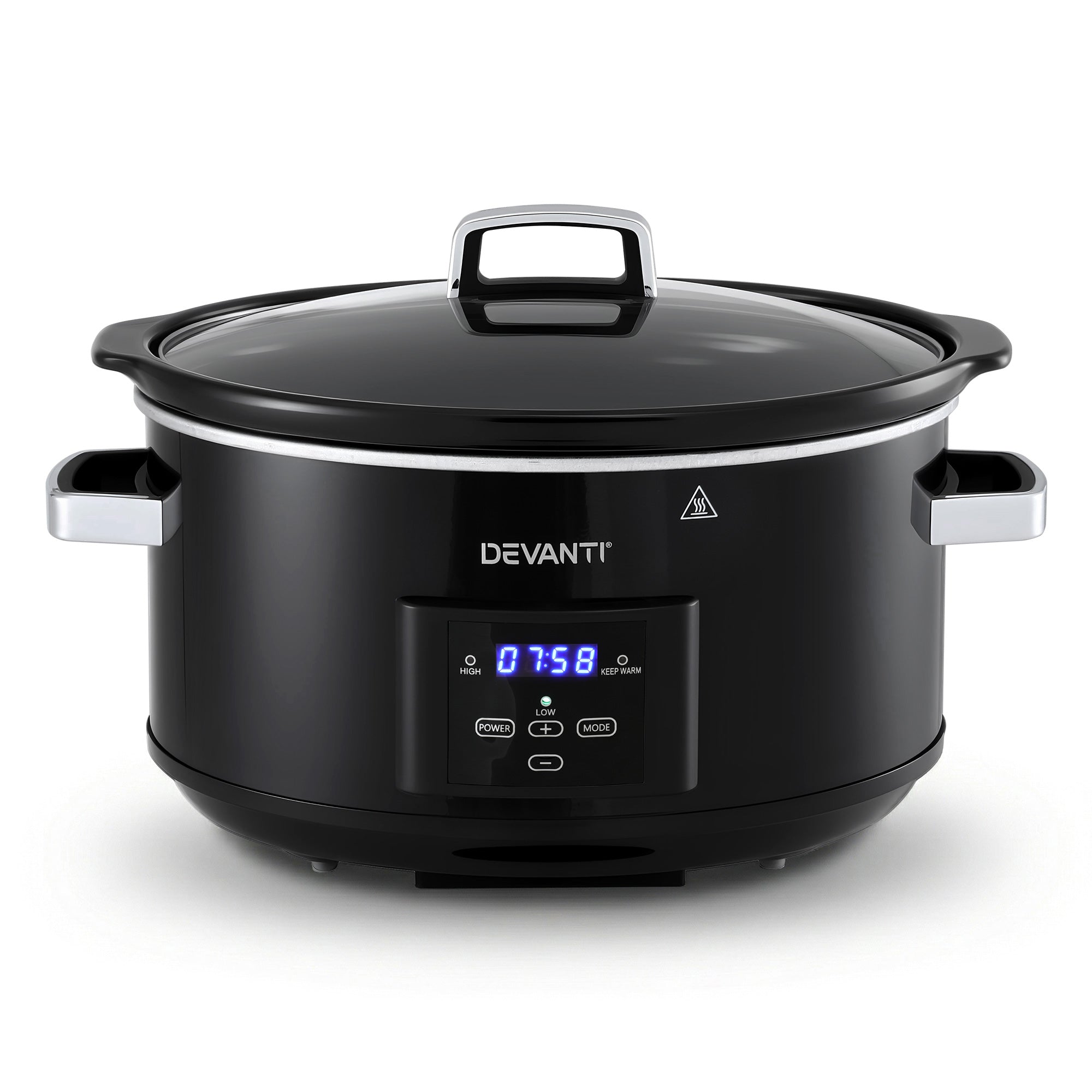 Rice Cookers & Steamers: Devanti 8L Slow Cooker Electric Multi Cooker with 3 Heat Settings and Keep Warm Function