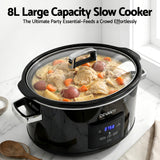 Rice Cookers & Steamers: Devanti 8L Slow Cooker Electric Multi Cooker with 3 Heat Settings and Keep Warm Function