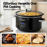 Rice Cookers & Steamers: Devanti 8L Slow Cooker Electric Multi Cooker with 3 Heat Settings and Keep Warm Function