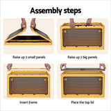 Storage Boxes: Artiss Storage Box Container Foldable Stackable 5 Sides Open Transparent 115L