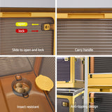 Storage Boxes: Artiss Storage Box Container Foldable Stackable 5 Sides Open Transparent 115L