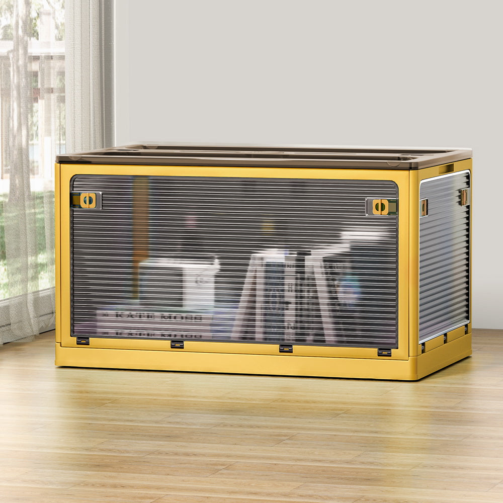 Storage Boxes: Artiss Storage Box Container Foldable Stackable 5 Sides Open Transparent 115L