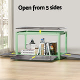 Storage Boxes: Artiss Storage Box Container Foldable Stackable 5 Sides Open Transparent 140L