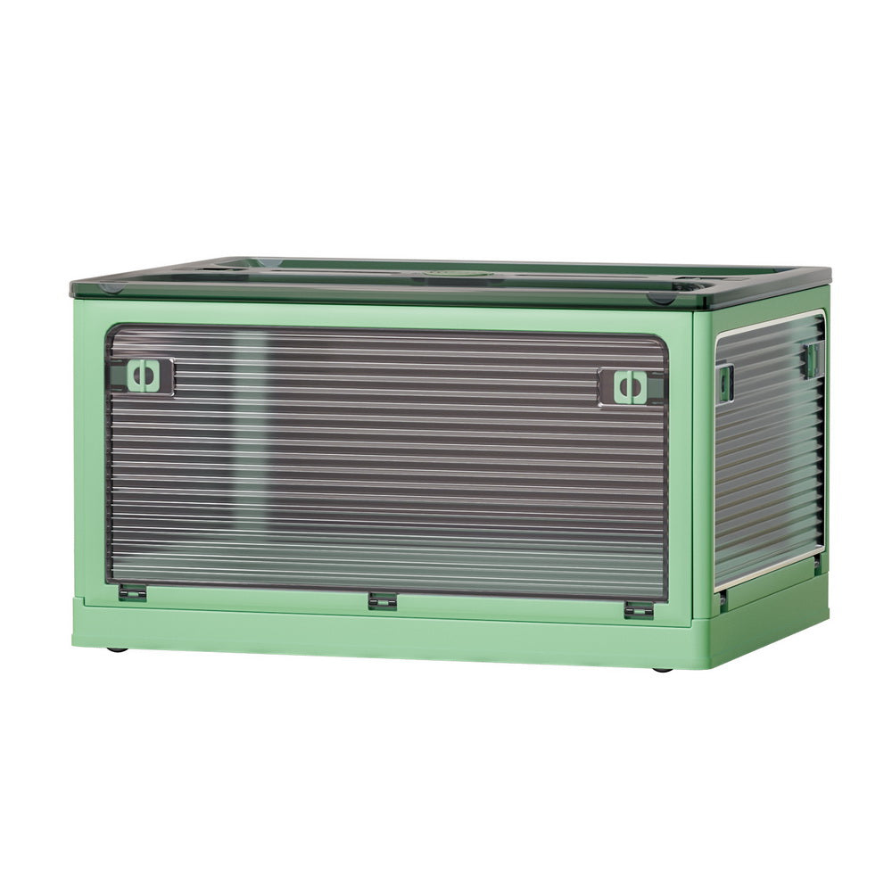 Storage Boxes: Artiss Storage Box Container Foldable Stackable 5 Sides Open Transparent 82L