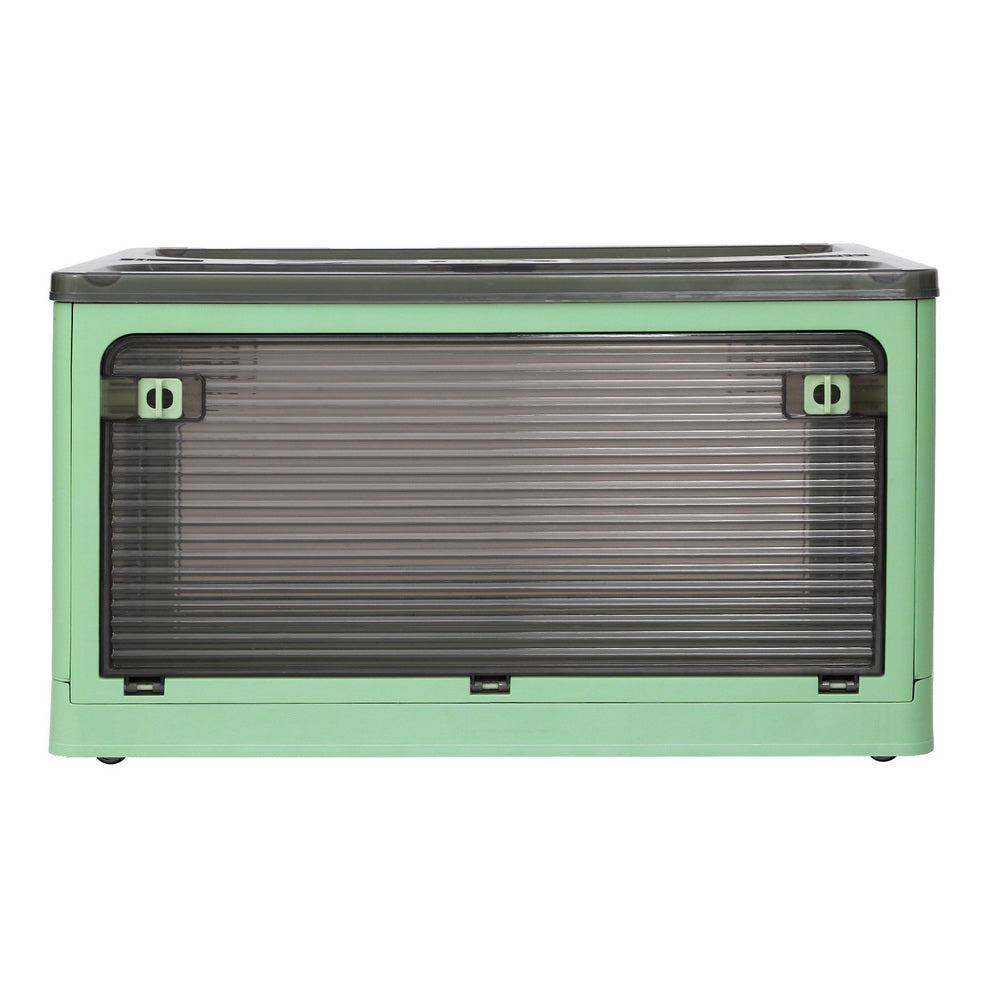 Storage Boxes: Artiss Storage Box Container Foldable Stackable 5 Sides Open Transparent 82L