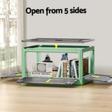 Storage Boxes: Artiss Storage Box Container Foldable Stackable 5 Sides Open Transparent 82L