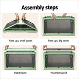 Storage Boxes: Artiss Storage Box Container Foldable Stackable 5 Sides Open Transparent 82L