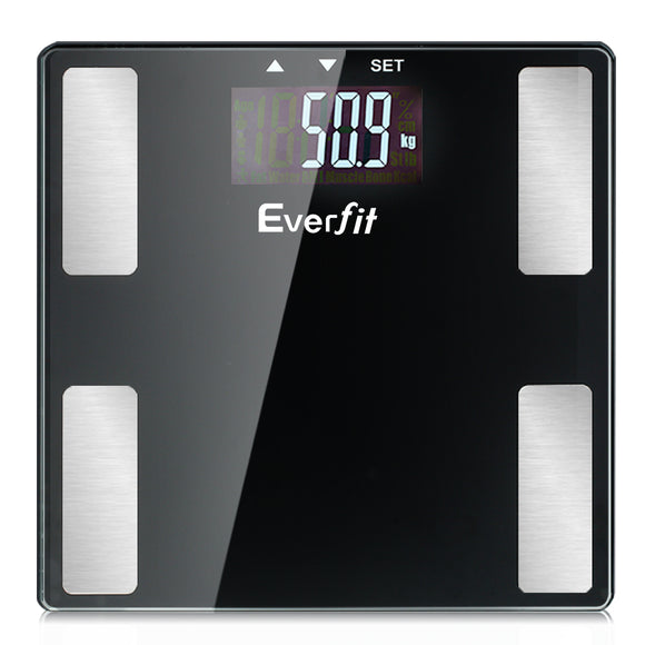 Everfit Body Fat Bathroom Scale Weighing BMI Monitor Gym 180KG