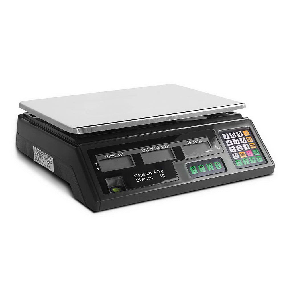 Kitchen Scales: Emajin Scales Digital Kitchen 40KG Weighing Scales Platform Scales Black LCD