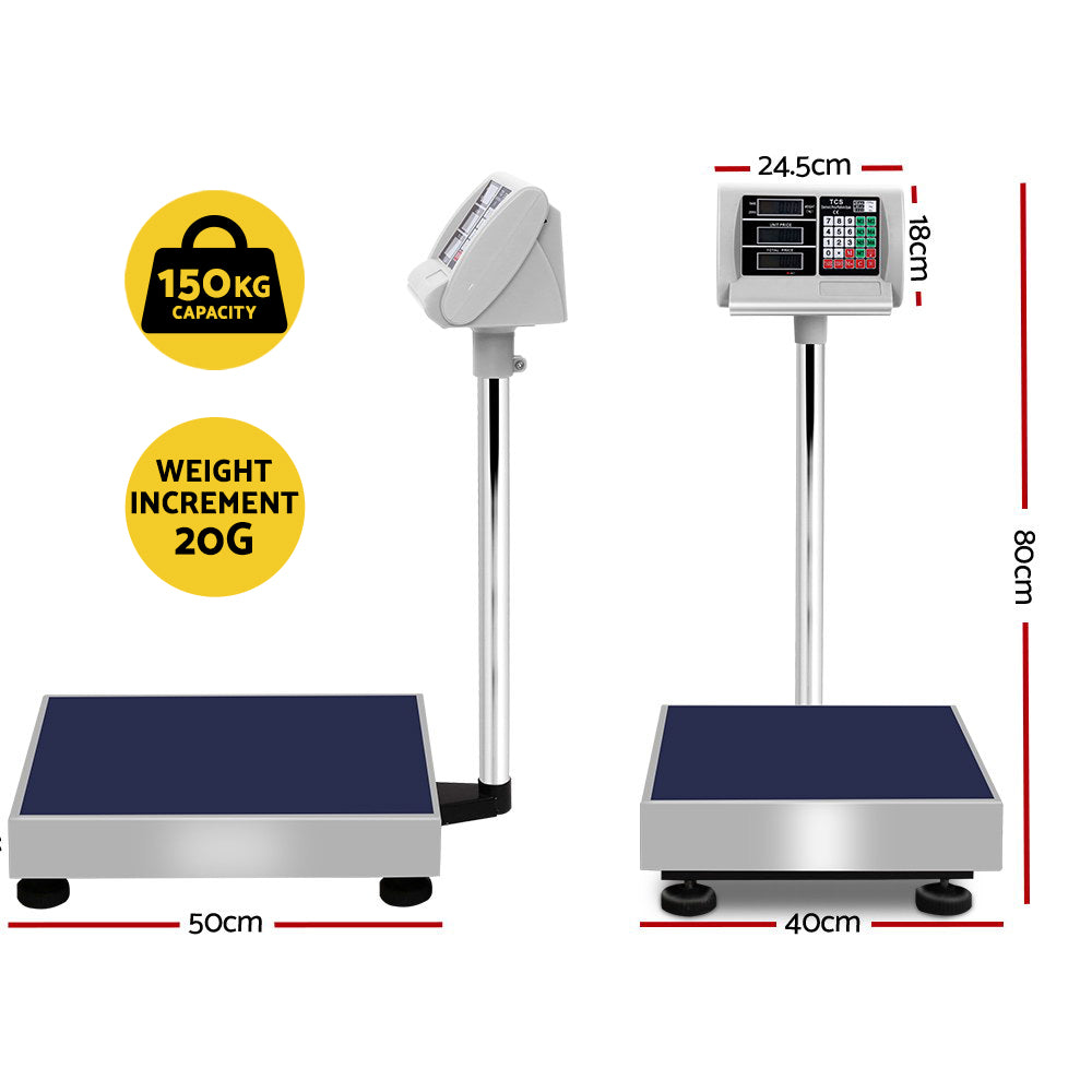 Kitchen Scales: Emajin Platform Scales Digital 150KG Electronic Scale Counting LCD