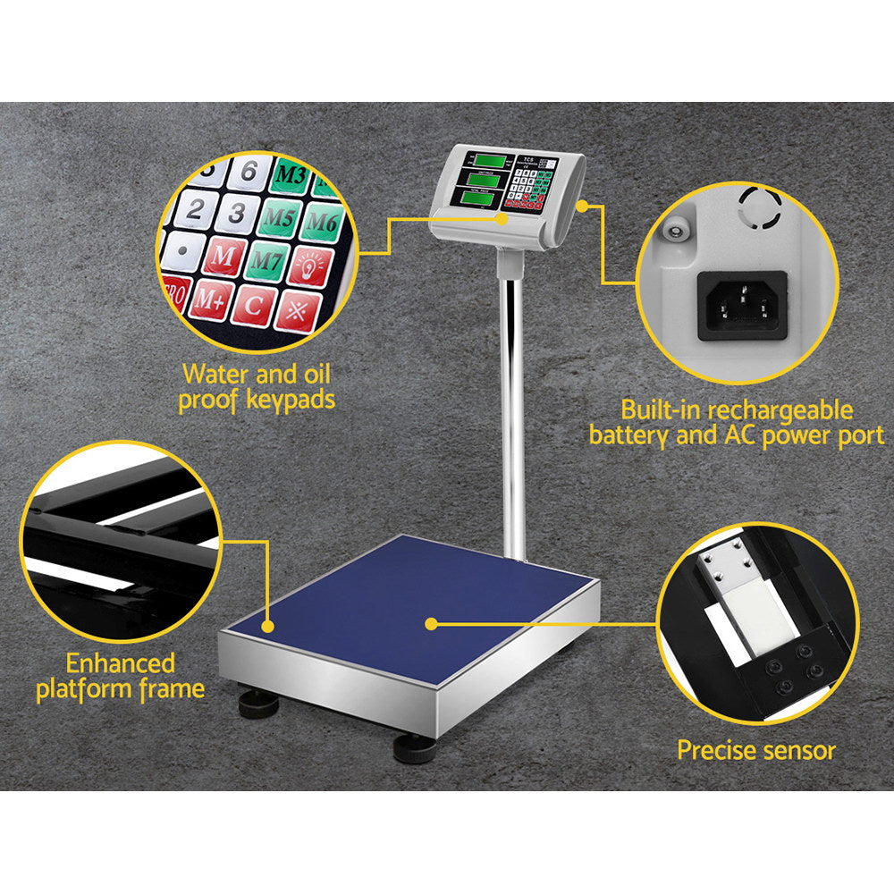 Kitchen Scales: Emajin Platform Scales Digital 150KG Electronic Scale Counting LCD