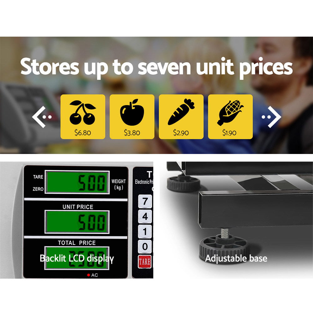 Kitchen Scales: Emajin Platform Scales Digital 300KG Electronic Scale Counting LCD