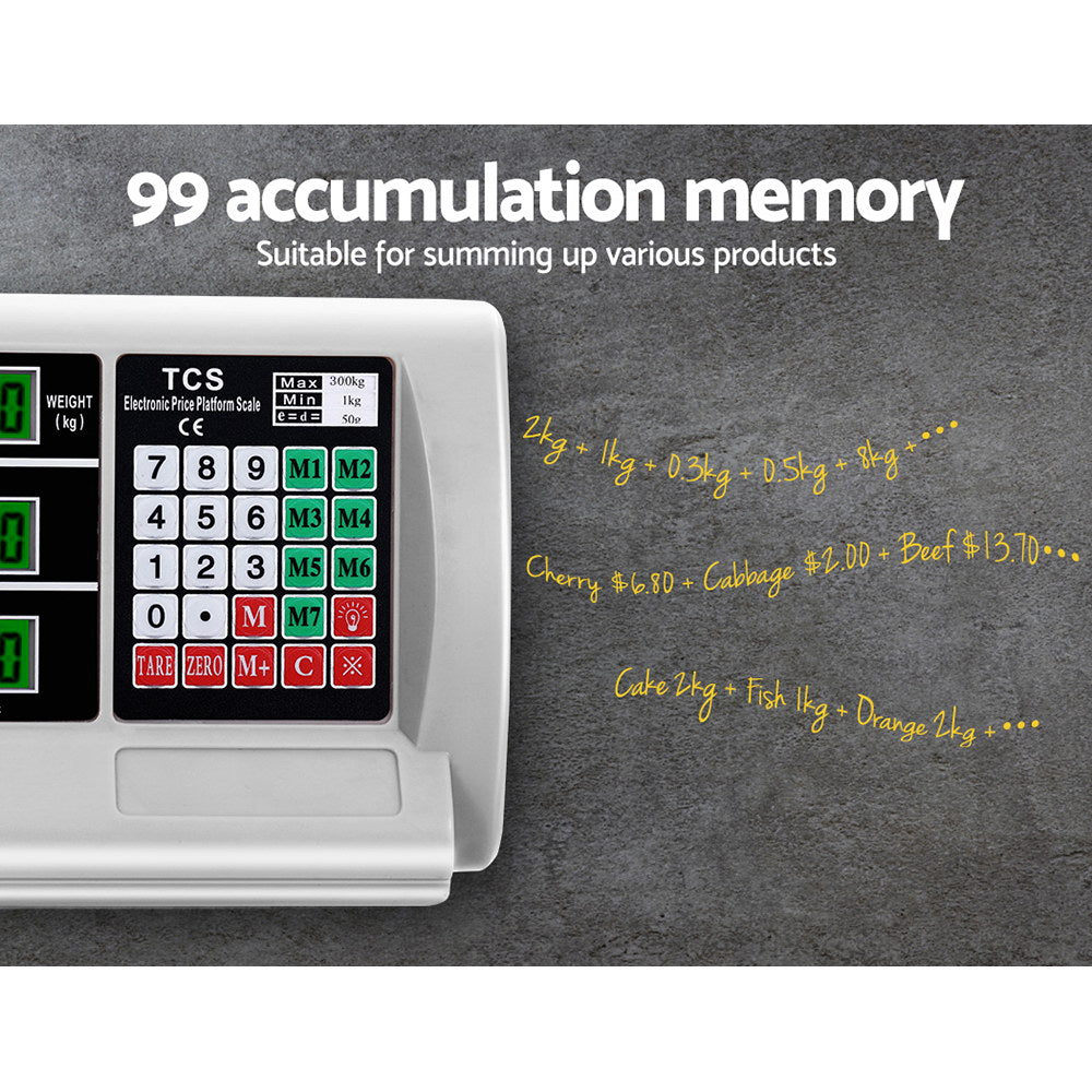 Kitchen Scales: Emajin Platform Scales Digital 300KG Electronic Scale Counting LCD