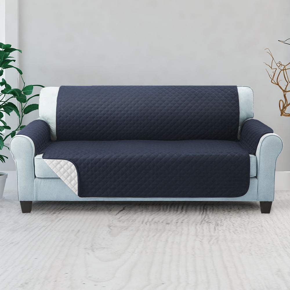 Sofa Accessories: Artiss Sofa Cover Couch Covers 3 Seater Quilted Dark Grey