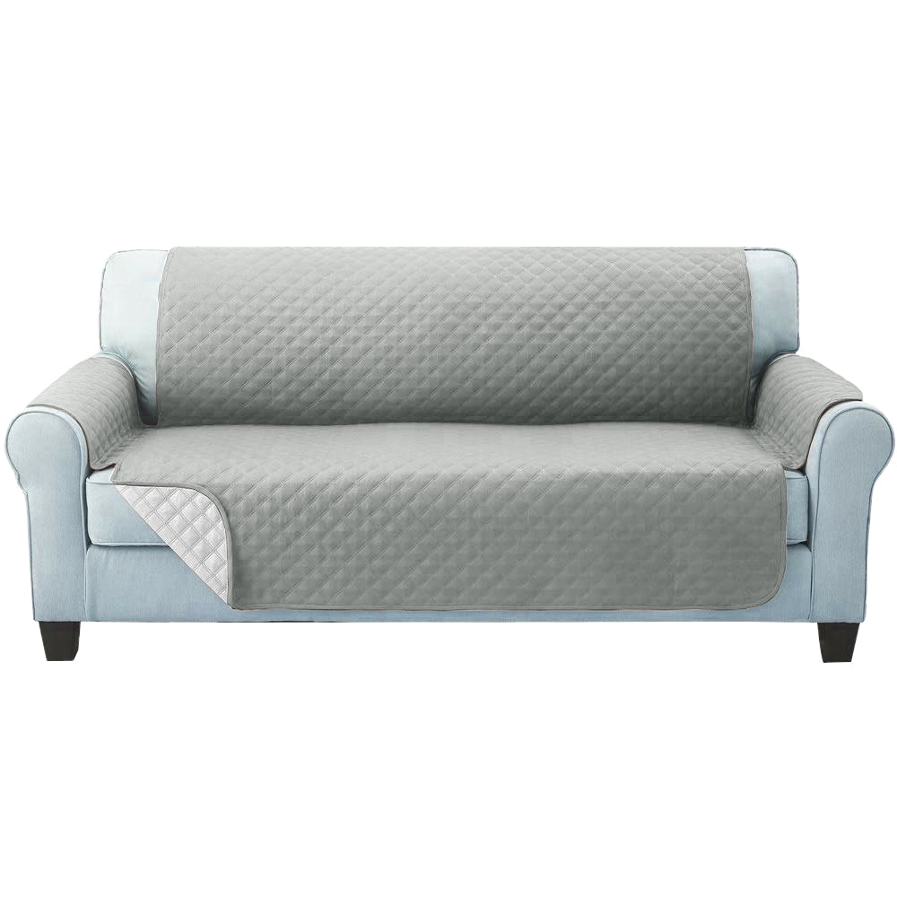 Sofa Accessories: Artiss Sofa Cover Couch Covers 3 Seater Quilted Grey