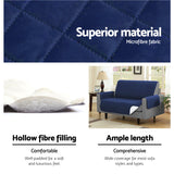 98765-Artiss Sofa Cover Couch Covers 3 Seater Quilted Navy