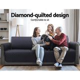 Sofa Accessories: Artiss Sofa Cover Couch Covers 3 Seater 100% Water Resistant Dark Grey