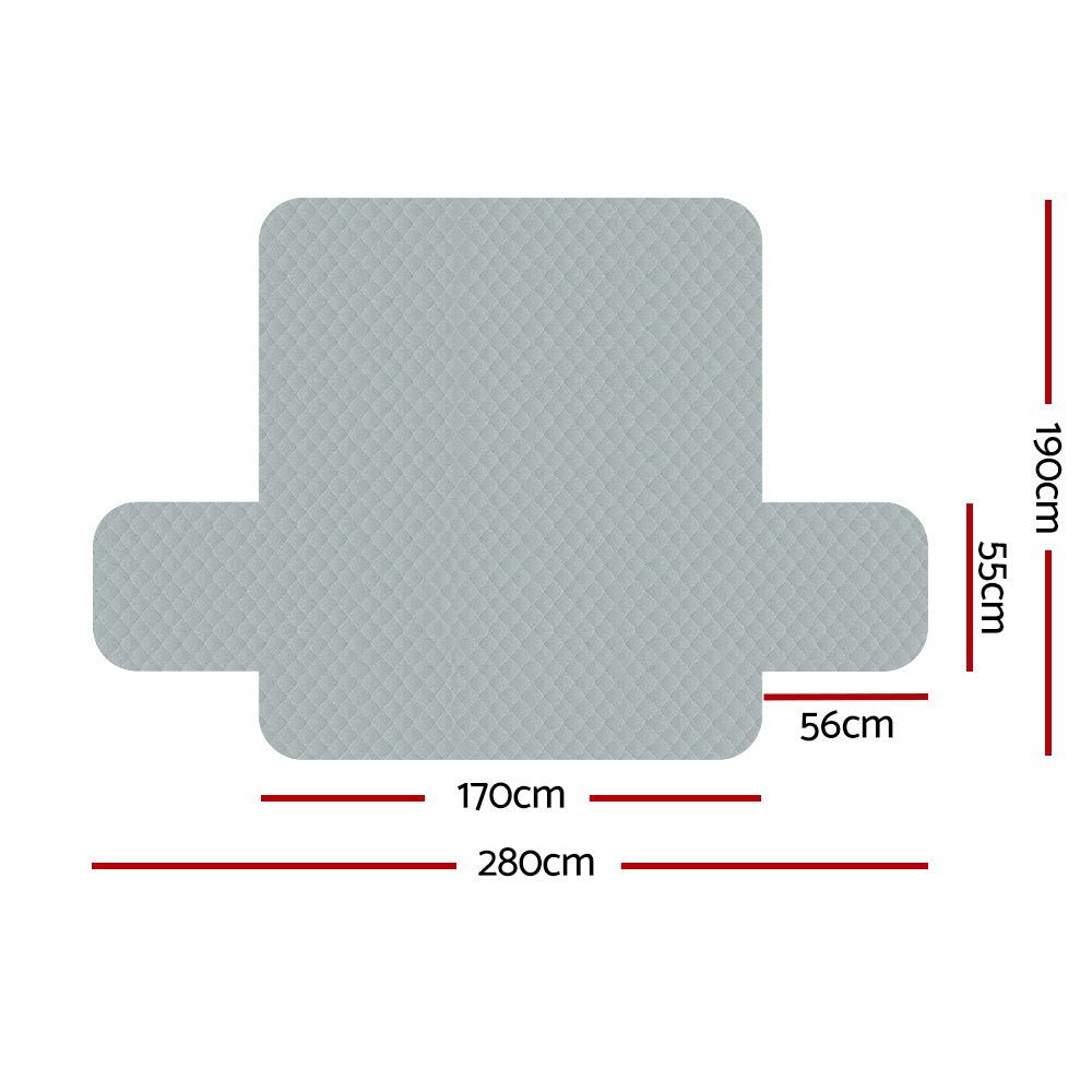 Sofa Accessories: Artiss Sofa Cover Couch Covers 3 Seater 100% Water Resistant Grey