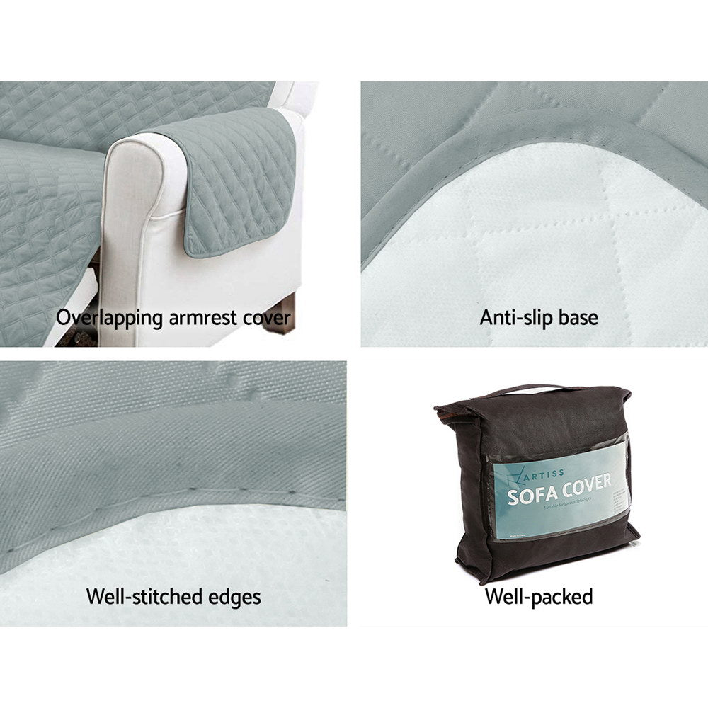 Sofa Accessories: Artiss Sofa Cover Couch Covers 4 Seater 100% Water Resistant Grey