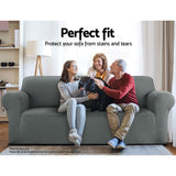 Elegant_Shop-Artiss Sofa Cover Couch Covers 2 Seater Stretch Grey