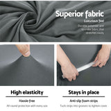 Elegant_Shop-Artiss Sofa Cover Couch Covers 2 Seater Stretch Grey