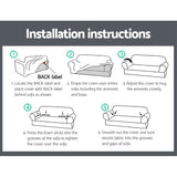 Elegant_Shop-Artiss Sofa Cover Couch Covers 2 Seater Stretch Grey