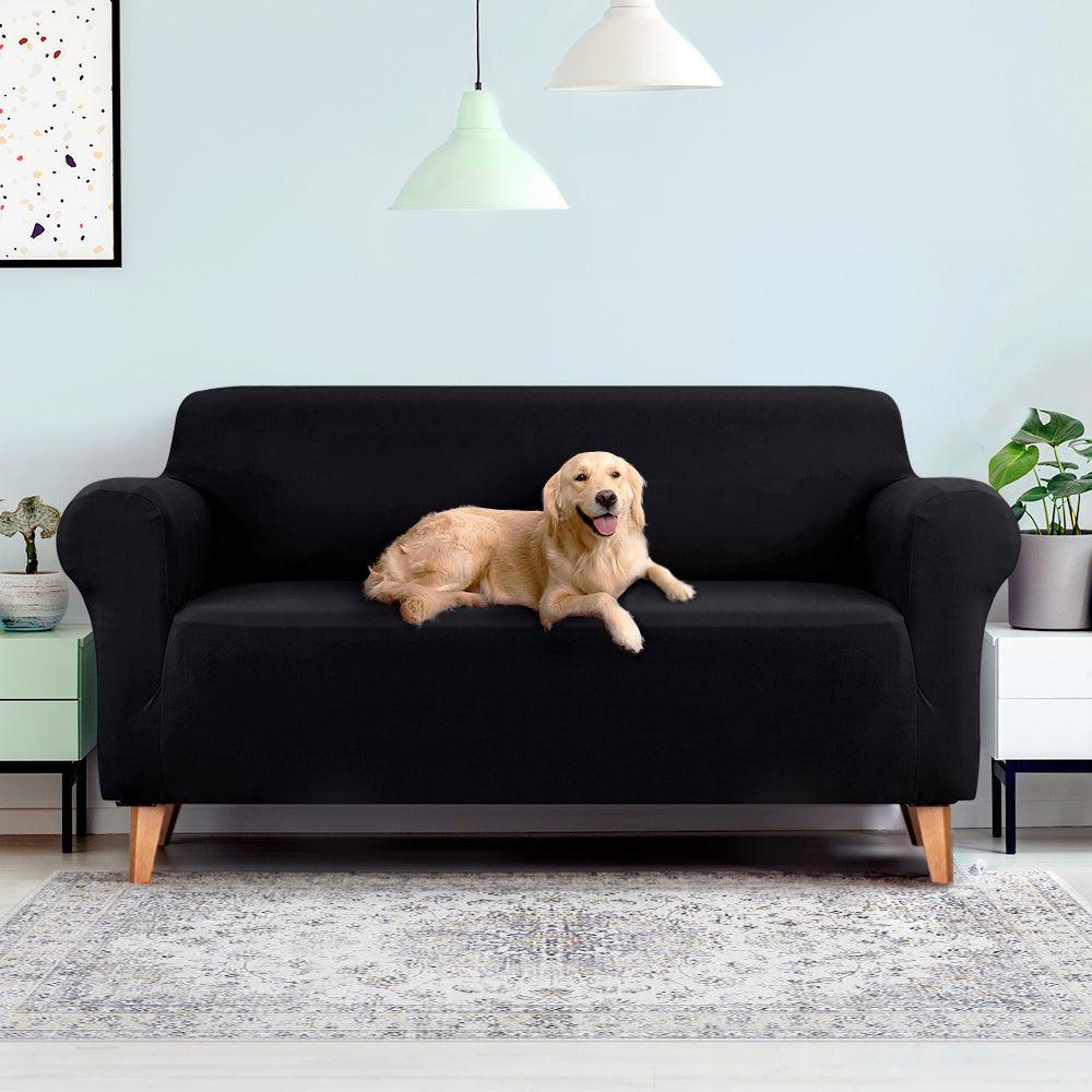 Sofa Accessories: Artiss Sofa Cover Couch Covers 3 Seater Stretch Black