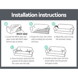 Sofa Accessories: Artiss Sofa Cover Couch Covers 3 Seater Stretch Grey