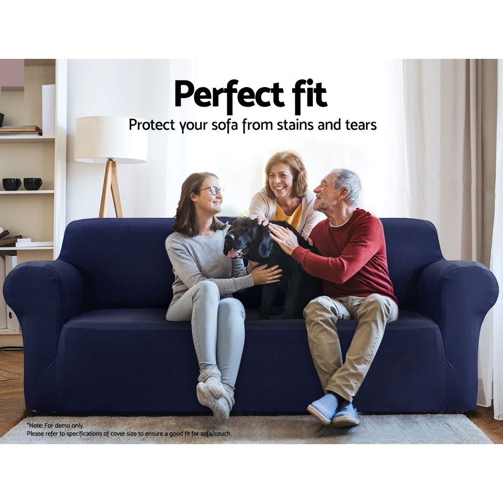 Sofa Accessories: Artiss Sofa Cover Couch Covers 3 Seater Stretch Navy