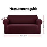 Elegant_Shop-Artiss Sofa Cover Couch Covers 3 Seater Stretch Burgundy