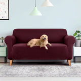 Elegant_Shop-Artiss Sofa Cover Couch Covers 3 Seater Stretch Burgundy