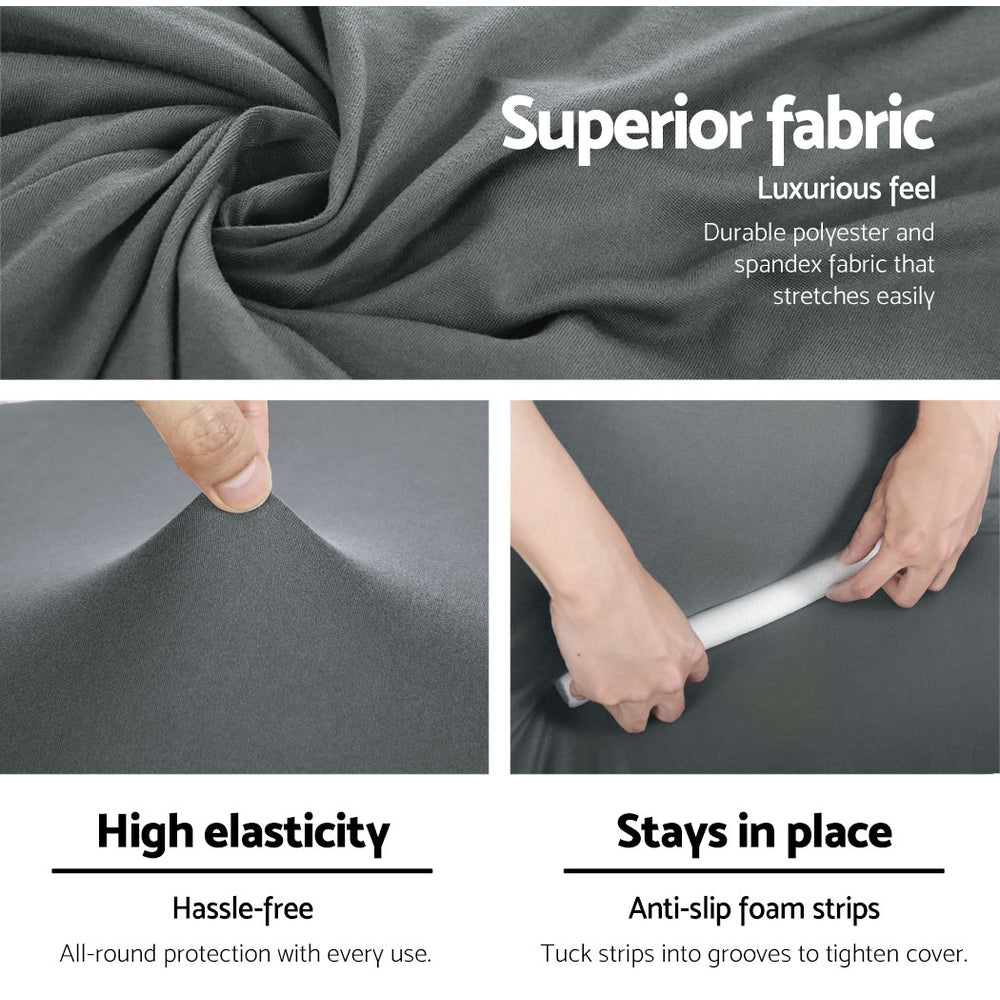 Sofa Accessories: Artiss Sofa Cover Couch Covers 4 Seater Stretch Grey