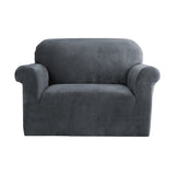 Sofa Accessories: Artiss Sofa Cover Couch Covers 1 Seater Velvet Grey