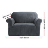 Sofa Accessories: Artiss Sofa Cover Couch Covers 1 Seater Velvet Grey