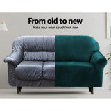 Sofa Accessories: Artiss Sofa Cover Couch Covers 2 Seater Velvet Agate Green
