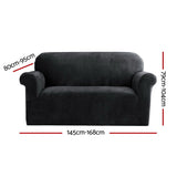 Sofa Accessories: Artiss Sofa Cover Couch Covers 2 Seater Velvet Black