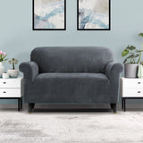 Sofa Accessories: Artiss Sofa Cover Couch Covers 2 Seater Velvet Grey
