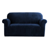 Sofa Accessories: Artiss Sofa Cover Couch Covers 2 Seater Velvet Sapphire