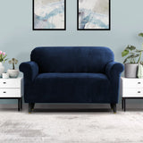 Sofa Accessories: Artiss Sofa Cover Couch Covers 2 Seater Velvet Sapphire