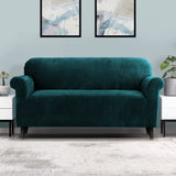 Arm Chairs & Recliners: Artiss Sofa Cover Couch Covers 3 Seater Velvet Agate Green