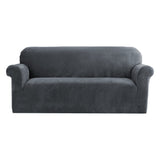Arm Chairs & Recliners: Artiss Sofa Cover Couch Covers 3 Seater Velvet Grey