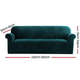 Arm Chairs & Recliners: Artiss Sofa Cover Couch Covers 4 Seater Velvet Agate Green