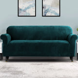 Arm Chairs & Recliners: Artiss Sofa Cover Couch Covers 4 Seater Velvet Agate Green