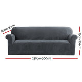 Sofa Accessories: Artiss Sofa Cover Couch Covers 4 Seater Velvet Grey