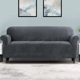 Sofa Accessories: Artiss Sofa Cover Couch Covers 4 Seater Velvet Grey